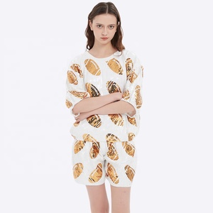 Stock Women Game Day Shirt Custom Tops <strong>Sequin</strong> Shirt Apparel <strong>Sequin</strong> Graphic Football Jersey Pattern Short Sleeve <strong>Two</strong> <strong>Piece</strong> <strong>Set</strong> - Product Image 6