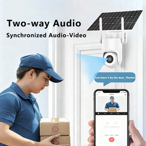 Ptz CCTV hệ thống không dây HD Wifi tầm nhìn ban đêm Powered năng lượng mặt trời nhỏ Bảng điều khiển an ninh PTZ camera cho nhà - Product Image 2