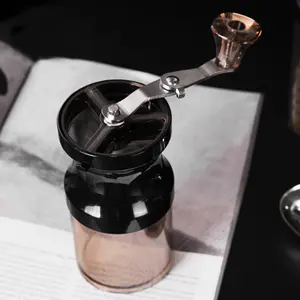 תעשיית הפופולרי ביותר חרוטי burrsaluminum גוף ידני מנה אחת טיטניום ציפוי קפה שעועית מטחנות יוצקים מעל קפה