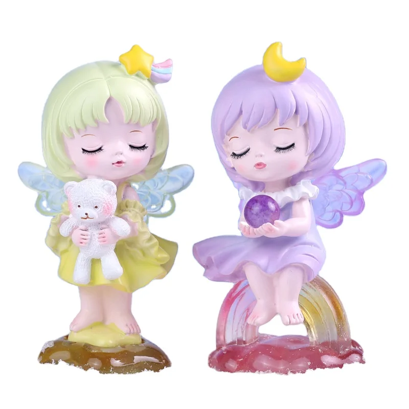 Звезда Луна Ангел шторка украшение Милая модная настольная кукла ручной работы креативный подарок для девочки сердце