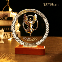 Nouveaux Produits 2026 – Trophée en Cristal Personnalisable DIY avec Base LED – Souvenir et Récompense en Cristal