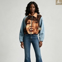 Veste bomber pour femme, style streetwear artistique, personnalisée, en tapisserie tissée