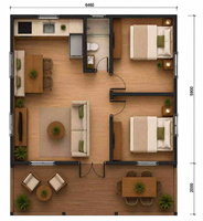 Maison conteneur préfabriquée pliable à aménagement personnalisé, extensible, avec une conception à double aile créant un espace intérieur spacieux