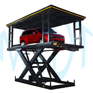 Sistem Lift Mobil Hidrolik Elektrik Dua Tingkat Model Gunting Dua Tiang untuk Parkir Bawah Tanah - Product Image 1