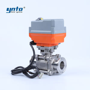 Katup bola listrik industri medis, aktuator listrik katup bola vakum bermotor Stainless Steel 2 arah 304 untuk Media Air - Product Image 5