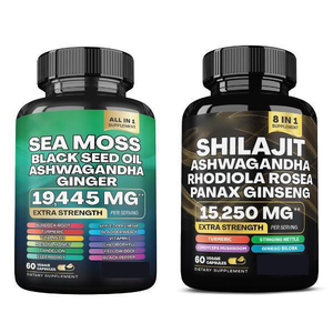 Hot-Selling Zwarte Zaadolie Ashwagandha Shilajit En Zeemos Complex <span class=keywords><strong>Capsules</strong></span> Immuunsysteem Stimuleren Kruidensupplementen - Product Image 1