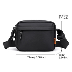 حقيبة ساعي البريد رجالية فاخرة من النايلون، خفيفة الوزن ومقاومة للماء، كبيرة الحجم وتُحمل على كتف واحد، مناسبة لجميع الفصول - Product Image 6