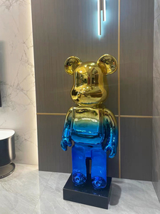 Internet người nổi tiếng Electroplated bạo lực gấu lớn trang trí hiện đại sáng tạo cửa hàng cắt tóc trung tâm mua sắm phim hoạt hình điêu khắc - Product Image 6