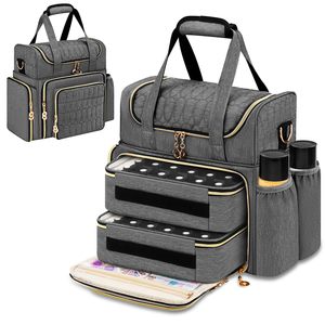 Voyage personnalisé femmes 48 bouteilles Nail Tech transport organisateur vernis à ongles sac <span class=keywords><strong>de</strong></span> rangement - Product Image 1