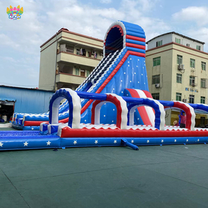 <span class=keywords><strong>Toboggan</strong></span> aquatique <span class=keywords><strong>gonflable</strong></span> géant de 50 m de long, fabriqué aux États-Unis, avec piscine pour enfants ou adultes - Product Image 4