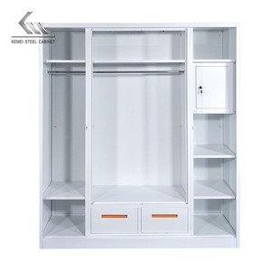 Personnalisation de meubles de salon Armoire design en métal à 4 portes <span class=keywords><strong>coulissante</strong></span> bon marché Armoire en acier Armoires en métal almari - Product Image 5