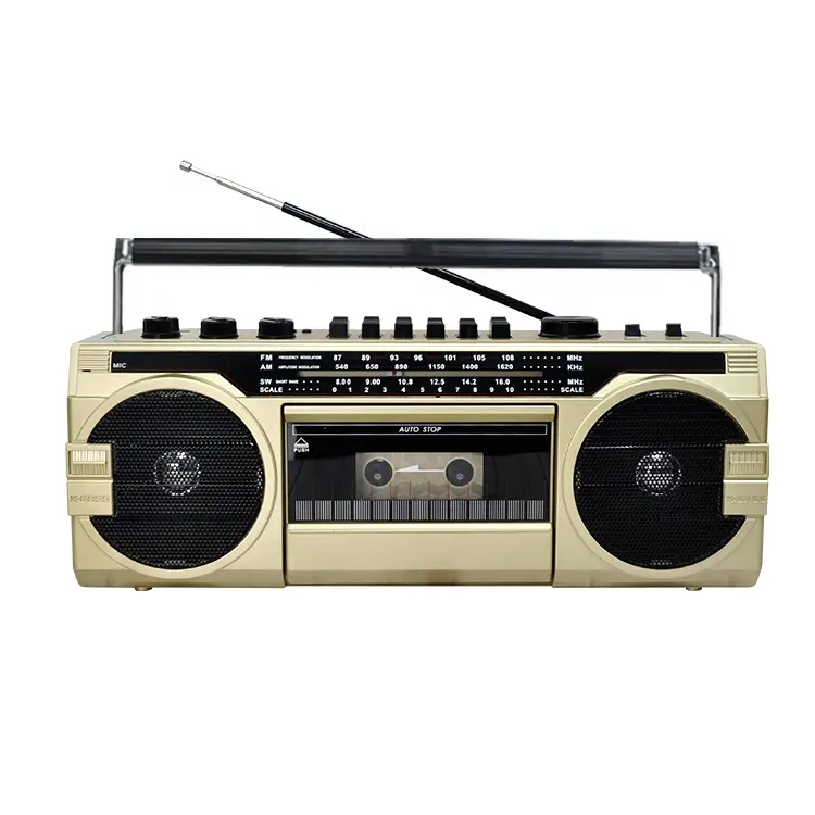 Prix usine 2024 Style rétro 3 bandes Tap Recorder Reproductor De Lecteur De Cassette Avec Usb Sd Slot Mp3 Radio