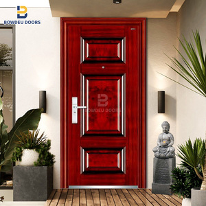 ประตูเหล็กนิรภัยภายนอกสำหรับ<span class=keywords><strong>บ้าน</strong></span>พักอาศัย ประตูอลูมิเนียมกันเสียง แข็งแรง ทนทาน ประตูไม้หน้า<span class=keywords><strong>บ้าน</strong></span> ประตูรักษาความปลอดภัยภายนอกสำหรับบ้าน - Product Image 5