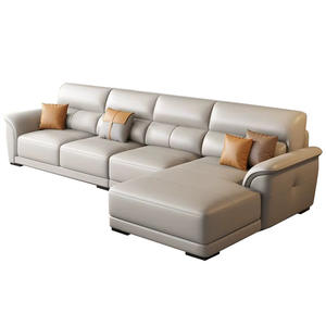 Canapé moderne simple de style impérial en PU, une place, en forme de L, pour salon, gauche ou droite, style italien, luxe léger, bois massif - Product Image 5