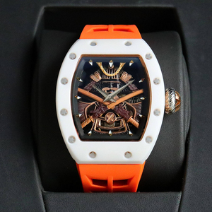 Popular Classic High End <b>Watch</b> White Ceramic Case <b>Rubber</b> Strap Sports <b>Watch</b> Automatic Mechanical Men's <b>Watch</b> - Product Image 1