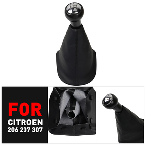 Pommeau de levier de vitesse en <span class=keywords><strong>cuir</strong></span> 5 vitesses avec couvercle de démarrage pour <span class=keywords><strong>Peugeot</strong></span> Citroen 206 207 <span class=keywords><strong>307</strong></span> C3 C4 C5 pommeau de levier de vitesse - Product Image 2