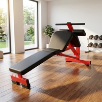 Banc de musculation réglable à charge de poids avec pieds en acier pour usage commercial en intérieur