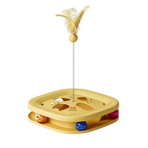Jouet labyrinthe pour chat, jeu de fouillis, plaque de jeu, jouet éducatif, clochette, plume, jouet d'auto-entretenissement et d'entretenissement pour chat - Product Image 5