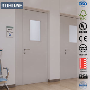 Puertas Cortafuego Interiores para Hospitales, Escuelas y Edificios Comerciales con Certificación UL/CE/AS, Puertas y Ventanas <span class=keywords><strong>de</strong></span> Madera con Clasificación <span class=keywords><strong>de</strong></span> Resistencia al Fuego FD30 - Product Image 1