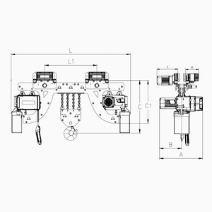 Tùy chỉnh M5 lớn-trọng tải Châu Âu thấp khoảng không 220V-460V <span class=keywords><strong>Chain</strong></span> <span class=keywords><strong>hoist</strong></span> Electric với xe đẩy điện chuỗi khối cho nâng - Product Image 2