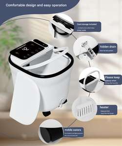 Baignoire de spa pour les pieds intelligente, <span class=keywords><strong>appareil</strong></span> de thérapie aquatique pour les pieds, masseur électrique chauffant pour les pieds avec rouleaux - Product Image 3