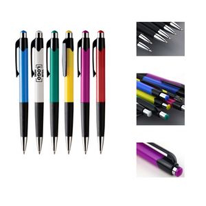 Bolígrafo Azul de Presión, Antiderrames, de Plástico, para Oficina, Venta al Por Mayor - Product Image 1