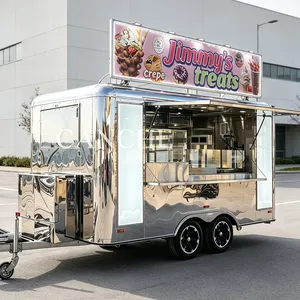 Chariot alimentaire mobile électrique commercial populaire en UE pour la vente de glaces, pizzas, tacos et BBQ - Product Image 1