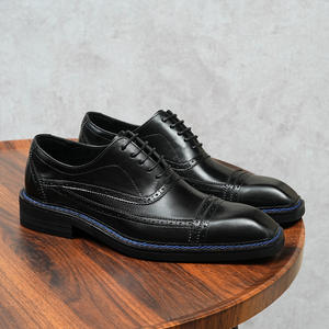 Chaussures plates décontractées et habillées DSYX pour hommes, en cuir véritable respirant, légères, antidérapantes, pour l'extérieur - Product Image 3