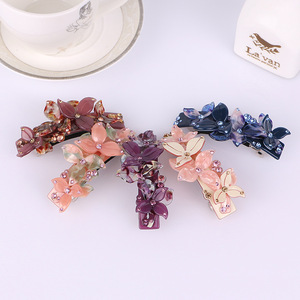<span class=keywords><strong>RARA</strong></span> – Barrette à cheveux en cristal, accessoires de mode, fleurs coréennes, barrettes élégantes, en acétate, 8.0cm, Offre Spéciale - Product Image 1