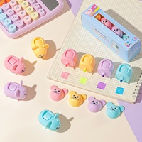 Stylos surligneurs multicolores en forme de petite souris, non effaçables, lot de 4, cadeau promotionnel pour les affaires, pour la prise de notes et le journaling
