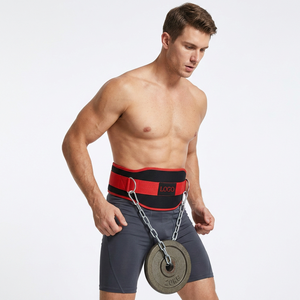 High Quality SAAR INDUSTRIES Neoprene Dip Belt Waist Trimmer Buckle Comfortable Adjustable Back Support Fitness <b>Weight</b> <b>Lifting</b> - Product Image 1
