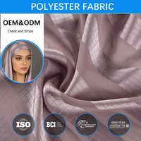 Tissu de doublure en satin tissé à carreaux en polyester pour Kaftan et Thobe – Fluide, doux, style élégant, toucher lisse – Vente directe usine