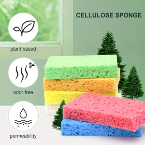 Esponjas comprimidas de celulosa biodegradable Paños para lavar platos multiusos para limpieza de cocina - Product Image 6