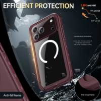 SHELLBOX/Red Pepper Factory Direct Sale IP68 Étui de téléphone magnétique de haute qualité, étanche à la poussière, anti-chute, pour iPhone 18ProMax