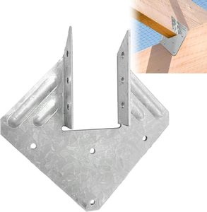Attaches de poutre robustes en acier galvanisé pour la protection contre les ouragans, attaches de poutre galvanisées à chaud, supports de poutre, accroches de poutre - Product Image 1