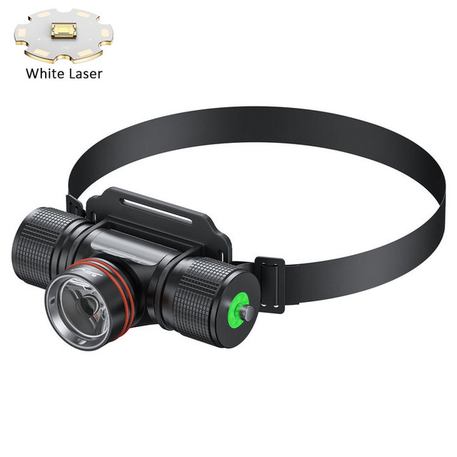 Powerful Rechargeable White Laser Diving Headlamp IP68 Waterproof Diving Flashlight Torch Underwater Equipment for Scuba Diving