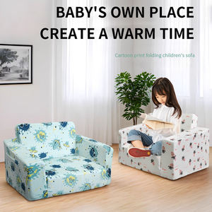 फोल्डेबल बच्चे सोफे बिस्तर प्यारा कार्टून प्रिंट प्ले सोफे कुर्सी लाउजर उच्च घनत्व फोम संपीड़ित सोफा - Product Image 2