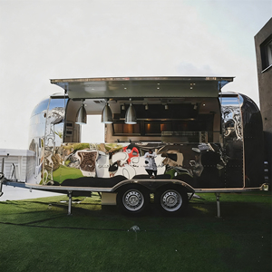 Carrito de Comida Rápida de Acero Inoxidable, Calidad Comercial para Restaurantes, Gourmet, 4 Ruedas, 13 pies, Venta Ambulante de Té con Leche y Helados - Product Image 2