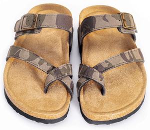 <span class=keywords><strong>Sandales</strong></span> à enfiler pour garçon en <span class=keywords><strong>cuir</strong></span> de vachette PU camouflage, confortables avec semelle en mousse à mémoire de forme et semelle en liège - Product Image 5