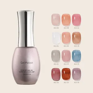 26 colors uv gel polish nail Summer ice through jade fat style Nail art icy nude jelly nail gel polish set OEM custom gel polish