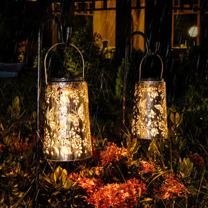 Lampes solaires décoratives de jardin en forme de papillon, LED, étanches, en métal, pour l'intérieur et l'extérieur - Product Image 1