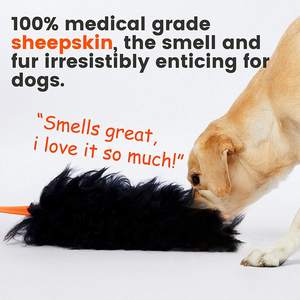 Cuerda Bungee Chaser para <span class=keywords><strong>perro</strong></span>, juguete 100% piel <span class=keywords><strong>de</strong></span> oveja, olor a oveja, Correa Tug para todas las edades - Product Image 2