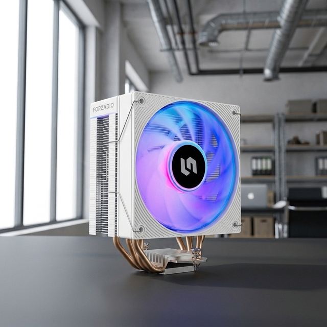 High Performance RGB Computer Air Cooler Fan 4PIN CPU Cooling Silent PWM Aluminum Heatsink for INTEL for AMD Socket Colorful