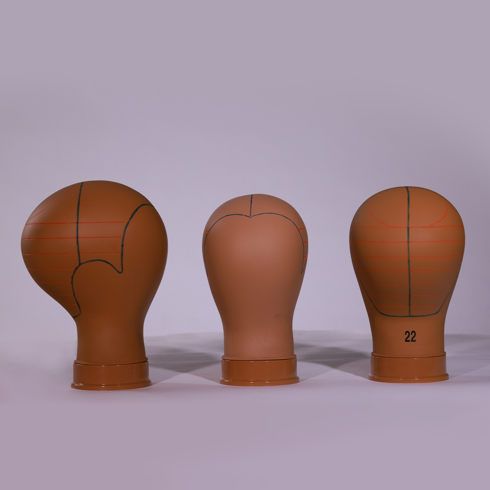 canvas block head for wig making