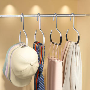 Ganchos Modernos para Sombreros y Ropa, Forma de Anillo, Color Negro y Blanco, Organizador de Ropa para Armario, Uso Doméstico - Product Image 2