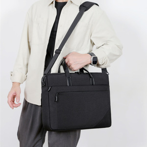 Hot Selling Durable Portable Hand Carry Laptop Sleeve Convertible Crossbody Waterproof Briefcase <b>for</b> 13 14 15.6 Inch Men Women - Product Image 4