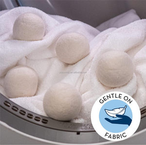 Boules de séchage en laine biologique Custo Logo pour le linge quotidien, respectueuses de l'environnement, en laine naturelle blanche de Nouvelle-Zélande, adoucissant pour le linge - Product Image 4