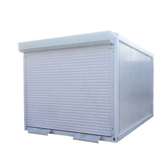 Foldable Flat Pack Shipping Prefabricated Container House Shop Garage Storage Storehouse with Roller Shutter Roll Up Door