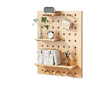 Populaire Muur Pegboard Rack Garage Opslag Peg Board Massief Houten Hole Board Tool Organisatie Board