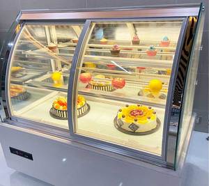 Refrigerador Expositor de Bolos e Pães Binghe Novo com Vidro Curvo em Mármore, Modo de Resfriamento a Ar, Design Elegante de Armário Refrigerado - Product Image 6